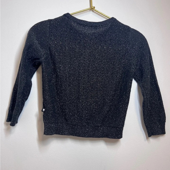 Molo Kids Black Glitter Cardigan Sweater - Picture 8 of 9